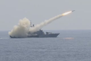 Anti Ship Missile was successfully launched by Indian Navy Missile Corvette Prabal