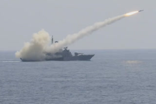 Indian Navy's anti ship missile sinks target