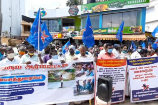 Inland fisherman protest