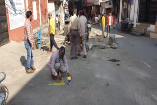 parking of two wheelers in bhojpur market