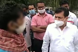 MLA from Wazirpur Rajesh Gupta reached hospital to meet the family members of the rape victim