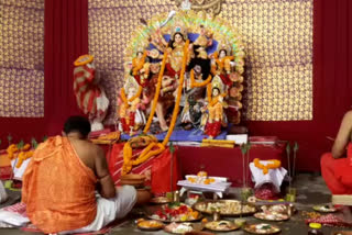 Durga puja at Maligaon amid covid protocol