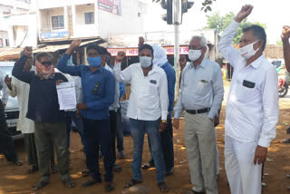 farmer protested against chhattisgarh government in balod