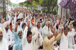 Farmers protest against agricultural law sirsa