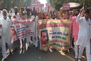 protests held in bhiwani demanding for arrest of wrestler manoj murder accused