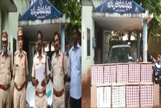 Seized of Karnataka liquor smuggled in Adoni