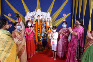 Only three of the 12 were allowed to Durga Pandal in the Corona era