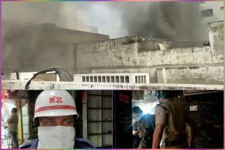 Millions of goods burnt by fire in Gandhi Nagar textile warehouse