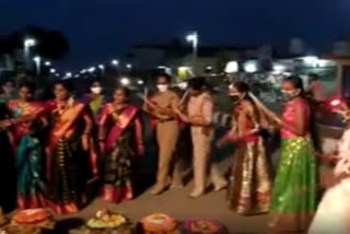 bathukamma festival celebrations at choppadandi in karimnagar district