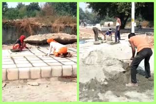 road construction started near dwarka