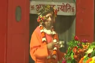 Chief Minister Yogi Adityanath performs Pooja at Gorakhnath temple