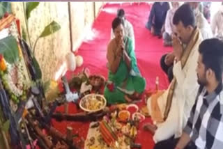 ayudha pooja at sp office in mahabubabad district