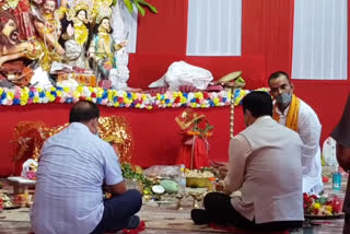 sarbananda   sonwal visit at pandu puja mandap