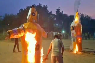 due to lack of approval from chandigarh administration people burnt ravan