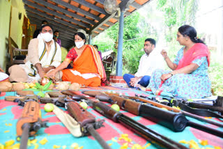 minister errabelli ayudha puja at parvathagiri in warangal urban district