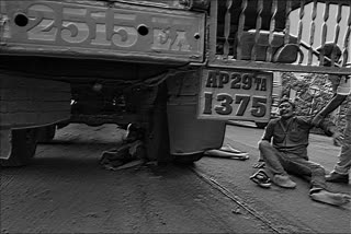 lorry hit bike at anakapalli one died