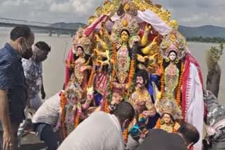 Dedication of the statue of Goddess Durga at Pandu