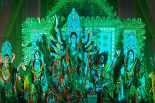 maa durga puja celebrated without devotees