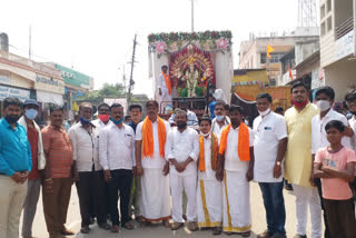 simple dasara celebration at koppala due to the corona pandemic