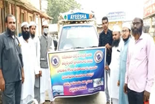 Medikondur people help for flood victims in Hyderabad