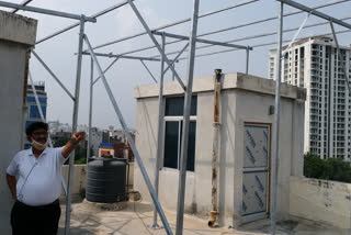 work on solar plant under waqf board office is underway in jaipur rajasthan