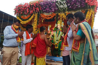 Devi Shobhayatra in  Bodhan,  Nizamabad District