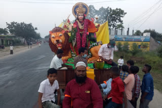 Immersion of Goddess Durga in Warangal District