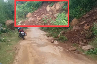 Landslides falling on Ghat Road