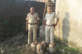 Excise department seized raw liquor and mahua