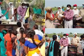 common people help to flood victims