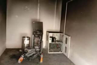 Thieves set fire to ATM after robbing in sonipat