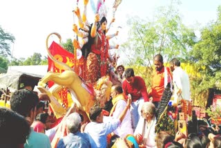 procession of Maa Durga in Giridih