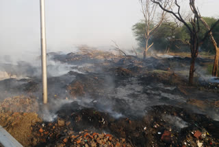 fire broke out in dumping ground in noida sector-54