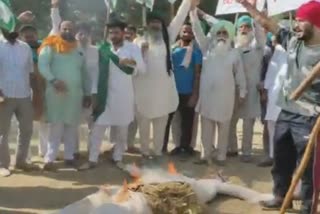 Farmers protest in talwandi sabo