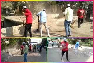 AAP workers sweep area