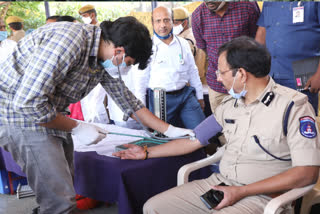 mega-blood-donation-camp-at-cyberabad-police-commissionerate-in-hyderabad