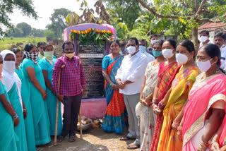 mla aruri ramesh inaugurated dumping yard and public toilets at mulkalagudem in warangal urban district