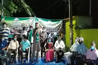 election night campain in balasore by Energy minister Dibya Shankar Mishra