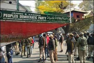 PDP office in Srinagar sealed