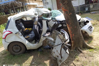 car collided with a tree