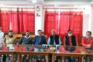 Nagar Nigam Sangharsh Samiti press conference