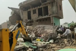 Two storey building collapses in Uttar Pradesh's Kasganj