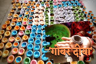 self-helped-group-women-making-diya-from-cow-dung-in-bilaspur