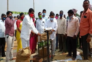 MLA pailla Shekhar Reddy inaugurated  grain purchasing centers in yadadri bhuvnagiri district