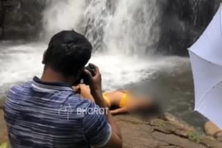 sulya people outrage about bikini photoshoot in devaragundi falls