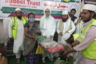 sabil trust help to flood victims in hyderabad