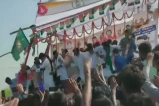 Congress public rally Stage collapsed