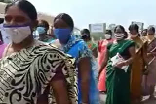 women rally at mummidivaram