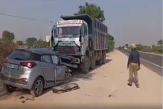 Nagaur  Jaipur  Didwana  Road accident  Stationary truck  JLN district hospital  Rajasthan road accident  ജയ്‌പൂർ  രാജസ്ഥാൻ  ദിദ്വാന  കാർ അപകടം