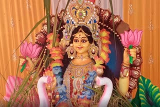 Maa Gajalaxmi puja started under corona guidelines